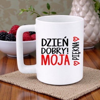 Kubek 400ml DUŻY z nadrukiem prezent na Walentynki dla Dziewczyny Żony
