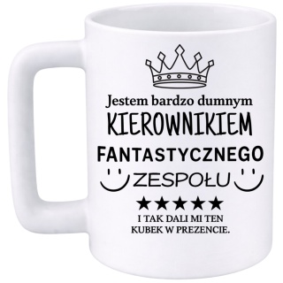 Kubek 400ml DUŻY z nadrukiem Kierownik śmieszny prezent dla Kierownika