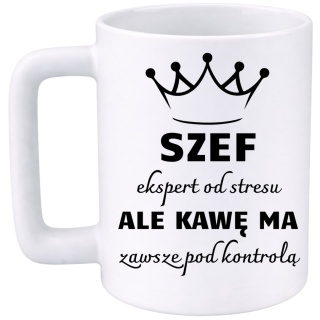 Kubek 400ml DUŻY z nadrukiem Szef śmieszny prezent dla Szefa