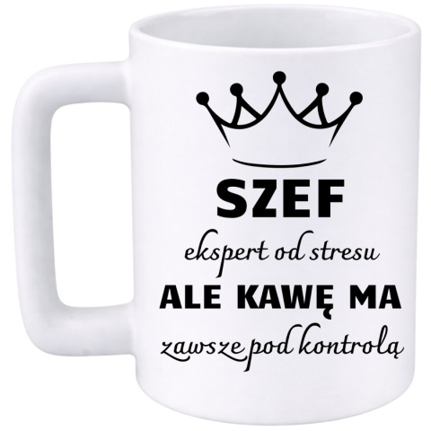 Kubek 400ml DUŻY z nadrukiem Szef śmieszny prezent dla Szefa