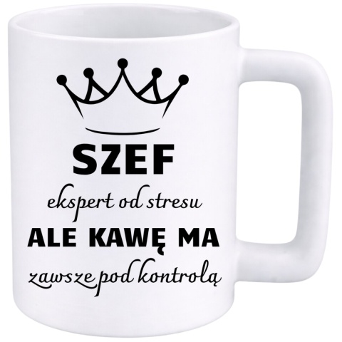 Kubek 400ml DUŻY z nadrukiem Szef śmieszny prezent dla Szefa