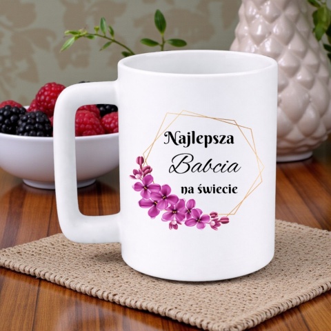 Kubek 400ml DUŻY z nadrukiem prezent Dzień Babci Babcia urodziny
