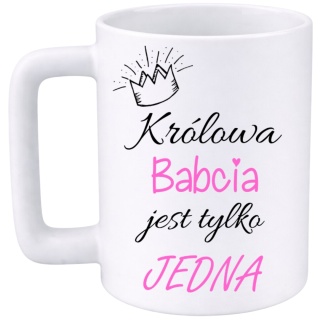 Kubek 400ml DUŻY z nadrukiem prezent Dzień Babci Babcia urodziny