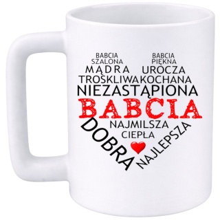 Kubek 400ml DUŻY z nadrukiem prezent Dzień Babci Babcia urodziny