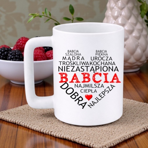 Kubek 400ml DUŻY z nadrukiem prezent Dzień Babci Babcia urodziny