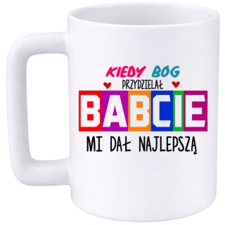 Kubek 400ml DUŻY z nadrukiem prezent Dzień Babci Babcia urodziny