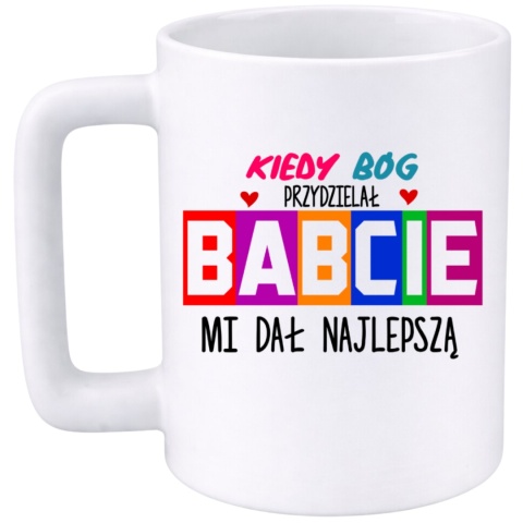 Kubek 400ml DUŻY z nadrukiem prezent Dzień Babci Babcia urodziny