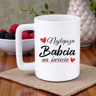 Kubek 400ml DUŻY z nadrukiem prezent Dzień Babci Babcia urodziny