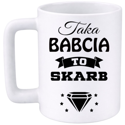 Kubek 400ml DUŻY z nadrukiem prezent Dzień Babci Babcia urodziny