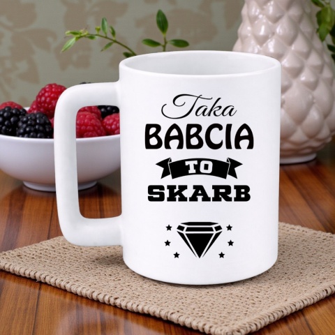 Kubek 400ml DUŻY z nadrukiem prezent Dzień Babci Babcia urodziny