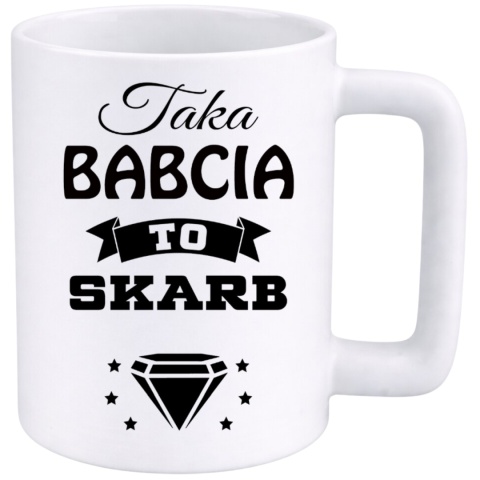 Kubek 400ml DUŻY z nadrukiem prezent Dzień Babci Babcia urodziny