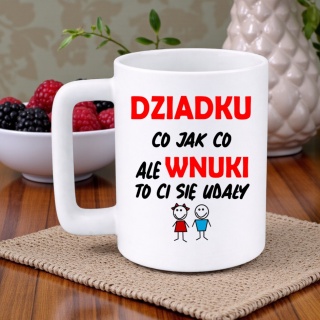 Kubek 400ml DUŻY z nadrukiem prezent Dzień Dziadka Dziadek urodziny