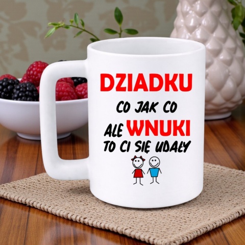 Kubek 400ml DUŻY z nadrukiem prezent Dzień Dziadka Dziadek urodziny