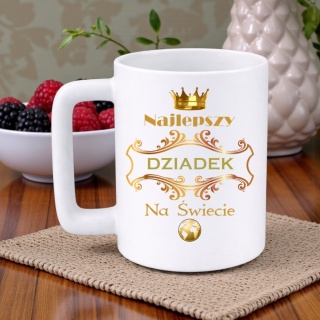 Kubek 400ml DUŻY z nadrukiem prezent Dzień Dziadka Dziadek urodziny