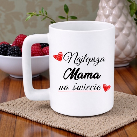 Kubek 400ml DUŻY z nadrukiem prezent Dzień Matki Mama urodziny