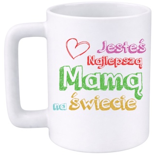 Kubek 400ml DUŻY z nadrukiem prezent Dzień Matki Mama urodziny
