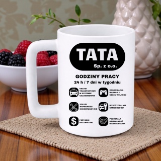 Kubek 400ml DUŻY z nadrukiem prezent Dzień Ojca urodziny dla Taty