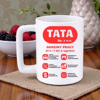 Kubek 400ml DUŻY z nadrukiem prezent Dzień Ojca urodziny dla Taty