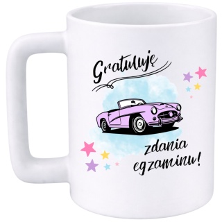 Kubek 400ml DUŻY z nadrukiem prezent Gratulacje za zdany egzamin