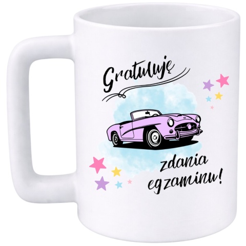 Kubek 400ml DUŻY z nadrukiem prezent Gratulacje za zdany egzamin