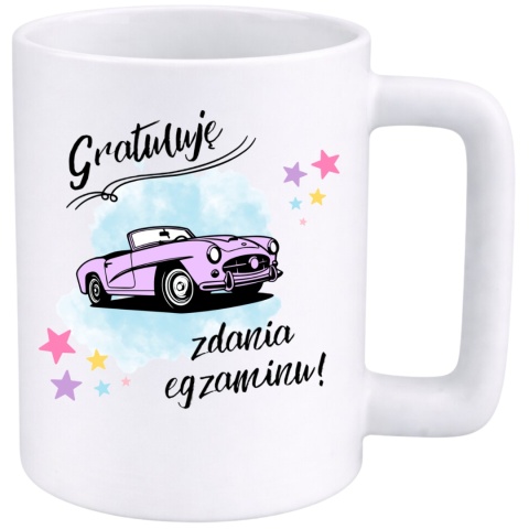 Kubek 400ml DUŻY z nadrukiem prezent Gratulacje za zdany egzamin
