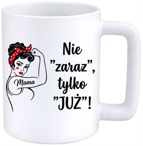 Kubek 400ml DUŻY z nadrukiem prezent dla MAMY Dzień Matki Mama Teściowa