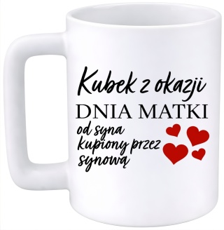 Kubek 400ml DUŻY z nadrukiem prezent dla MAMY Dzień Matki Mama Teściowa