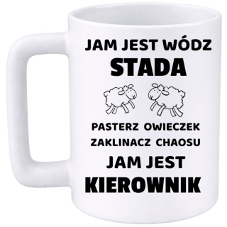 Kubek 400ml DUŻY z nadrukiem śmieszny prezent dla Kierownika