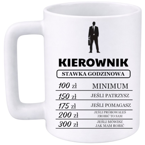 Kubek 400ml DUŻY z nadrukiem śmieszny prezent dla Kierownika