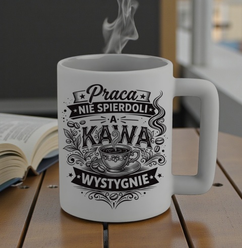 Kubek 400ml DUŻY z nadrukiem śmieszny tekst dla Kolegi z pracy Chłopaka