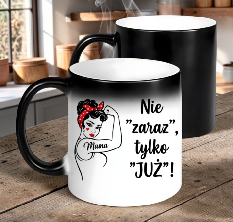 Kubek magiczny z nadrukiem prezent dla MAMY Dzień Matki Mama Teściowa