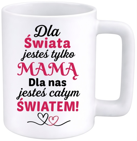 Kubek 400ml DUŻY z nadrukiem prezent dla MAMY Dzień Matki Mama Teściowa