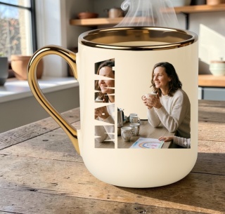 Kubek Premium FOTO prezent Dzień Matki dla MAMY napis ze zdjęcia Mama