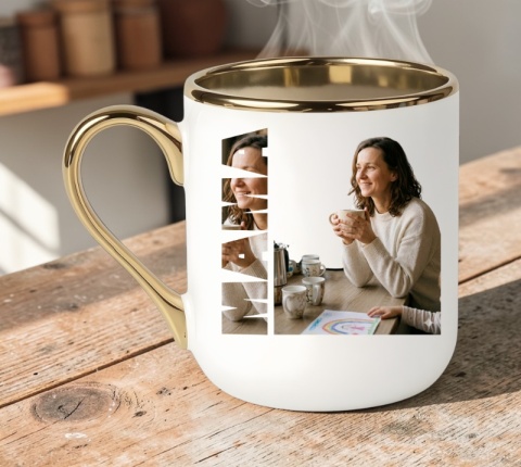 Kubek Premium FOTO prezent Dzień Matki dla MAMY napis ze zdjęcia Mama