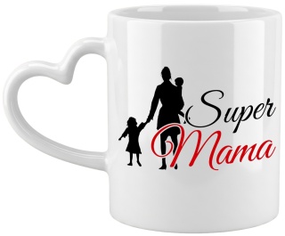 Kubek z nadrukiem prezent dla MAMY Dzień Matki Mama Teściowa uchwyt serce