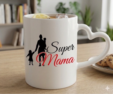 Kubek z nadrukiem prezent dla MAMY Dzień Matki Mama Teściowa uchwyt serce