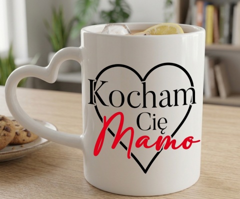 Kubek z nadrukiem prezent dla MAMY Dzień Matki Mama Teściowa uchwyt serce