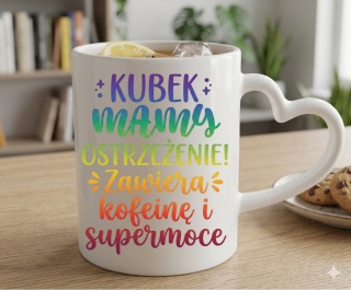 Kubek z nadrukiem prezent dla MAMY Dzień Matki Mama Teściowa uchwyt serce