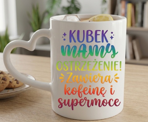 Kubek z nadrukiem prezent dla MAMY Dzień Matki Mama Teściowa uchwyt serce