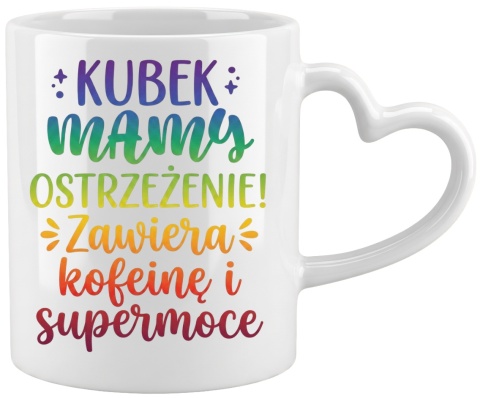 Kubek z nadrukiem prezent dla MAMY Dzień Matki Mama Teściowa uchwyt serce