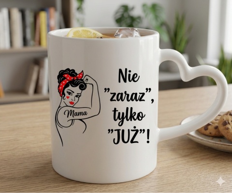 Kubek z nadrukiem prezent dla MAMY Dzień Matki Mama Teściowa uchwyt serce