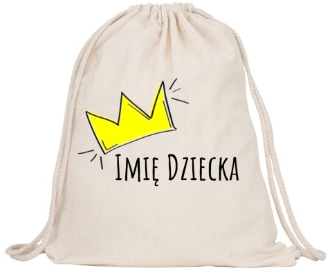 Worek na buty kapcie Plecak Mocny do Szkoły Przedszkola z imieniem Dziecka