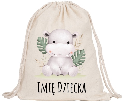 Worek na buty kapcie Plecak Mocny do Szkoły Przedszkola z imieniem Dziecka