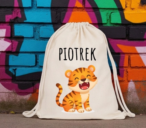 Worek na buty kapcie Plecak Mocny do Szkoły Przedszkola z imieniem Dziecka
