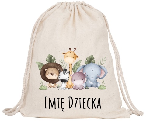 Worek na buty kapcie Plecak Mocny do Szkoły Przedszkola z imieniem Dziecka