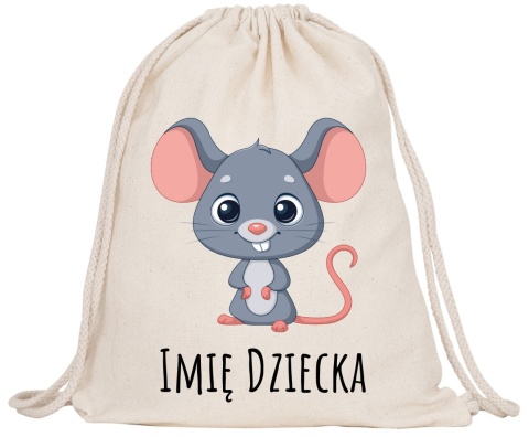 Worek na buty kapcie Plecak Mocny do Szkoły Przedszkola z imieniem Dziecka