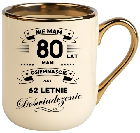 Kubek PREMIUM prezent na URODZINY 80 LAT oryginalny upominek z dedykacją