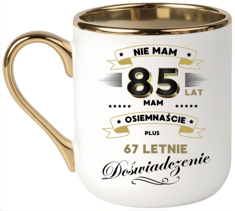 Kubek PREMIUM prezent na URODZINY 85 LAT oryginalny upominek z dedykacją