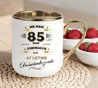 Kubek PREMIUM prezent na URODZINY 85 LAT oryginalny upominek z dedykacją