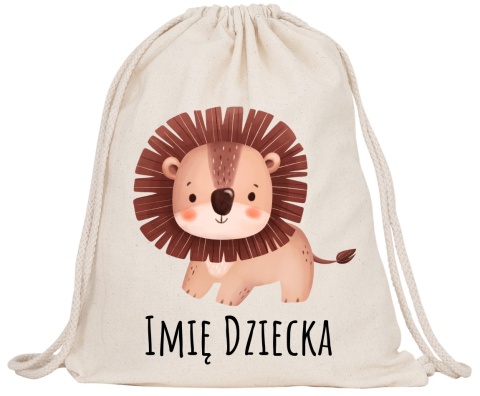 Worek na buty kapcie Plecak Mocny do Szkoły Przedszkola z imieniem Dziecka